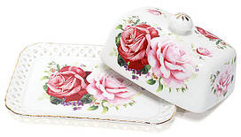 Маслянка порцеляновий Троянди, 17см BonaDi 222-140