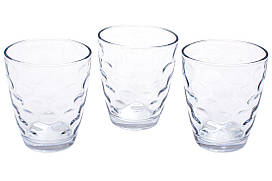 Набір скляних стаканів 350мл (3шт) прозорий BonaDi 533-33
