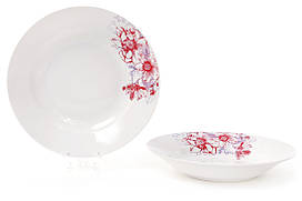 Тарілка для супу порцеляновий 23см Квіти BonaDi 320-151