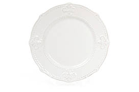 Керамічна тарілка десертна 21.5 см Королівська лілія, колір - білий BonaDi 583-198