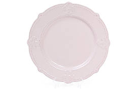 Керамічна тарілка обідня 26см Королівська лілія, колір - рожевий BonaDi 583-170