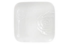 Тарілка обідня порцеляновий квадратна 30см, колір - білий BonaDi 558-520