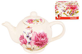 Чайник керамічний Півонія, 1л BonaDi 23-PY488