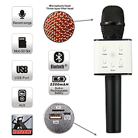 Караоке-мікрофон бездротовий Q7 Bluetooth USB з динаміком 25 см чорний
