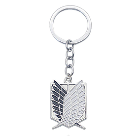 Брелок Атака Титанів Чорно-Срібний Attack on Titan Cosplay Anime Keychain | Косплей Підвіска Разведкорпуса