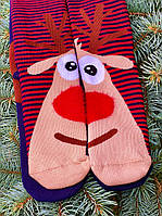 Новорічні шкарпетки теплі з оленями для всієї родини М10 (2 пари в пакованні, розмір 36-41)