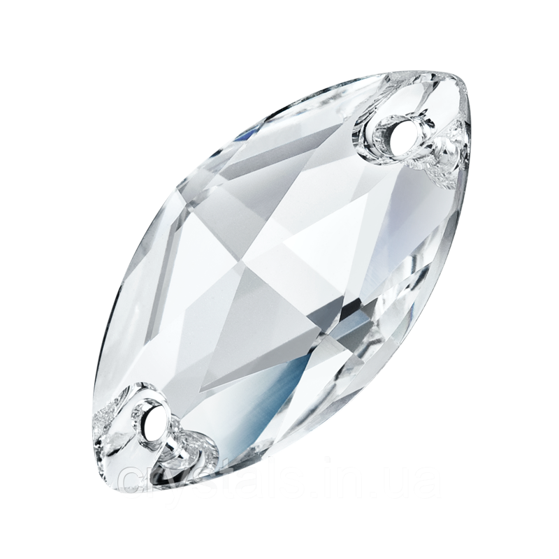 Човники пришивні кришталеві Preciosa (Чехія) 18x9 мм Crystal