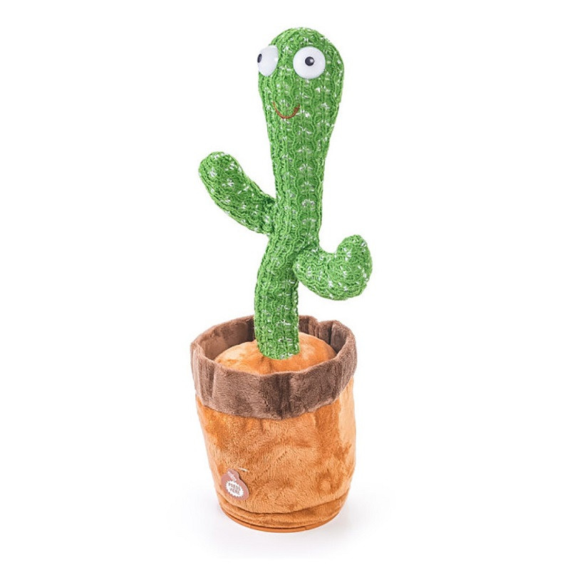 Іграшка танцюючий кактус Dancing Cactus 7450 співаючий 120 пісень з підсвічуванням, зелена