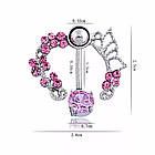 Сережки в пупок віночок із фіанітом, фото 5