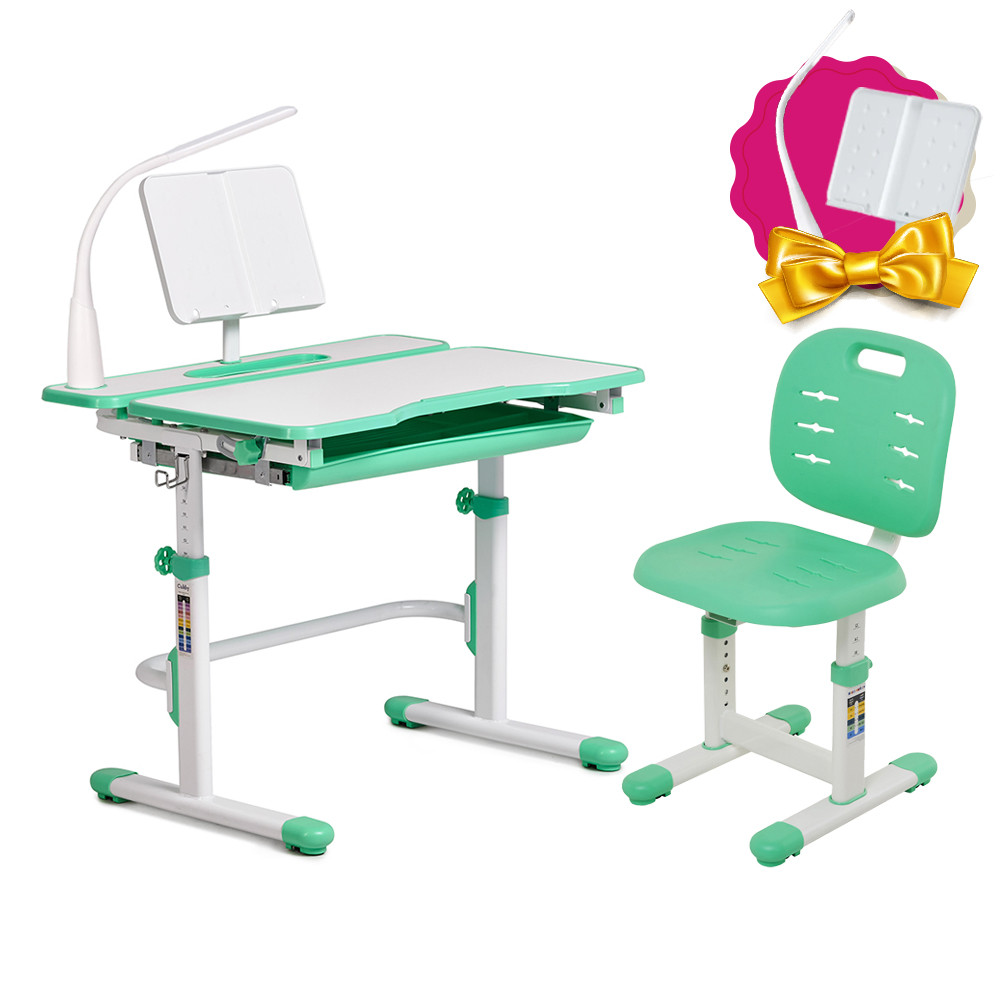 Комплект зростаюча парта Cubby Fressia Green + стілець дитячий FunDesk SST2 Green