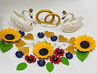Фигурки сахарная мастика кондитер декор свадебные украшения для молодоженов набор Свадебный № 2