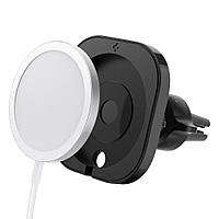 Автомобильный Магнитный держатель Spigen Magfit Car Mount для Apple Magsafe Car Charger, Черный ACP02791