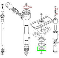 Кольцо уплотнительное форсунки BOSCH, F 00V C38 048 (FKM)