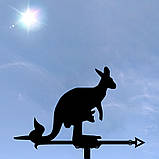 Флюгер Кенгуру мама, флюгер на дах з металу 2 мм., фото 10