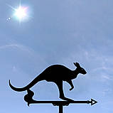 Флюгер Кенгуру пригає, флюгер на дах з металу 2 мм., фото 10