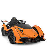 Дитячий електромобіль Lamborghini (1аккум12V7-9AH, 2мотори 35W, світло, MP3, USB, EVA) Bambi M 4633EBLR-7 Оранж, фото 3