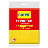 Серветки універсальні віскозні Бонус 30*35 см 10 шт