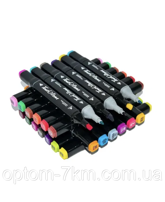 Набор двусторонних маркеров Touch для рисования и скетчинга на спиртовой основе 168 цветов S - фото 1 - id-p1493365722