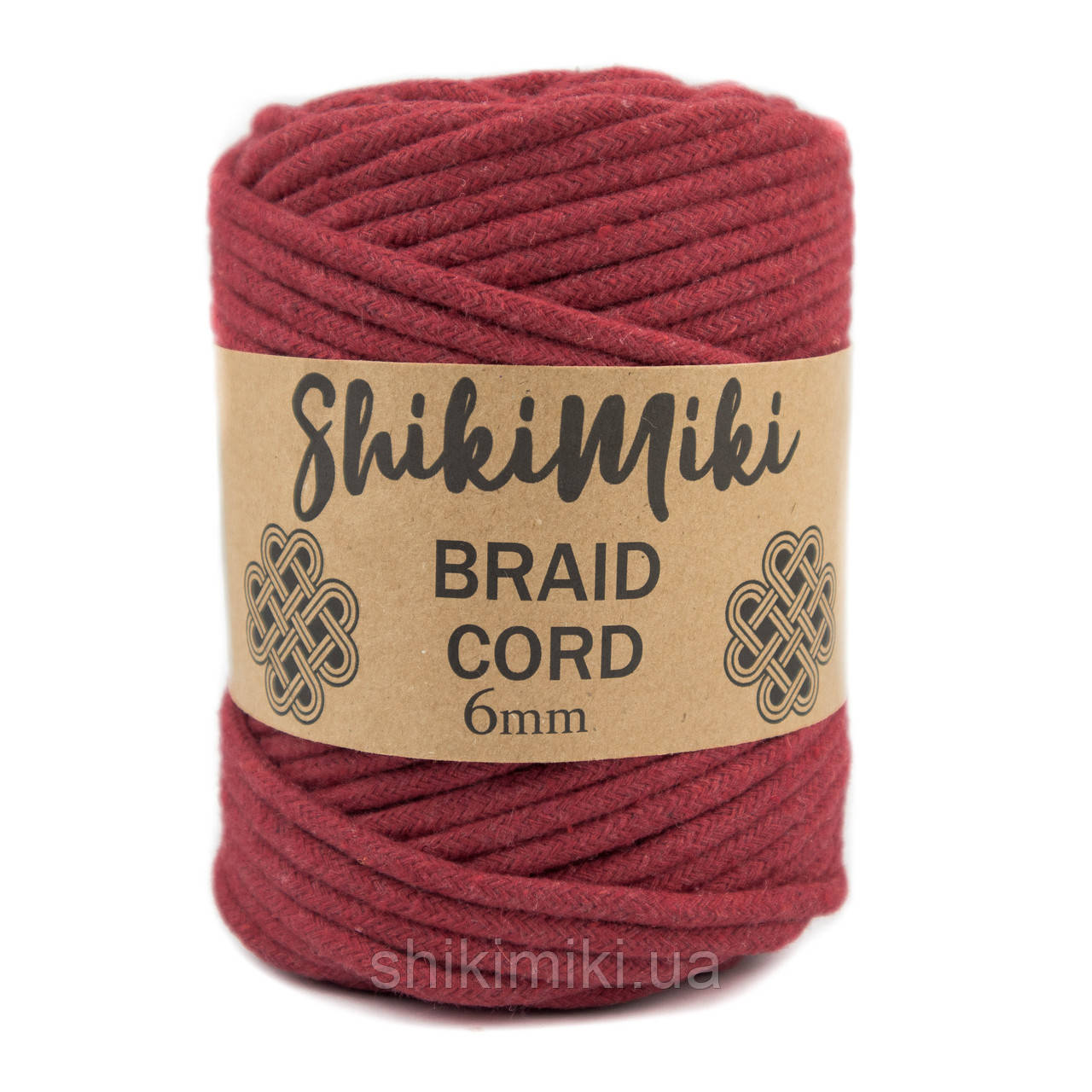 Трикотажний бавовняний шнур Shikimiki Braid Cord 6 мм, колір Червоний, фото 1