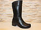 Чоботи жіночі зимові чорні натуральна шкіра на зручному каблуці С146, фото 2
