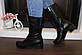 Чоботи жіночі зимові чорні натуральна шкіра на зручному каблуці С146, фото 7