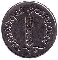 Монета 1 сантим. 1965-70 рік, Франція.