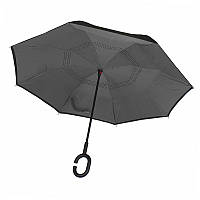 Зонт наоборот Lesko Up-Brella Серый