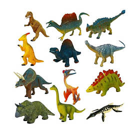 Набір фігурок Динозаври RESTEQ 12 шт. Ігрові фігурки Динозаври. Іграшки динозаври