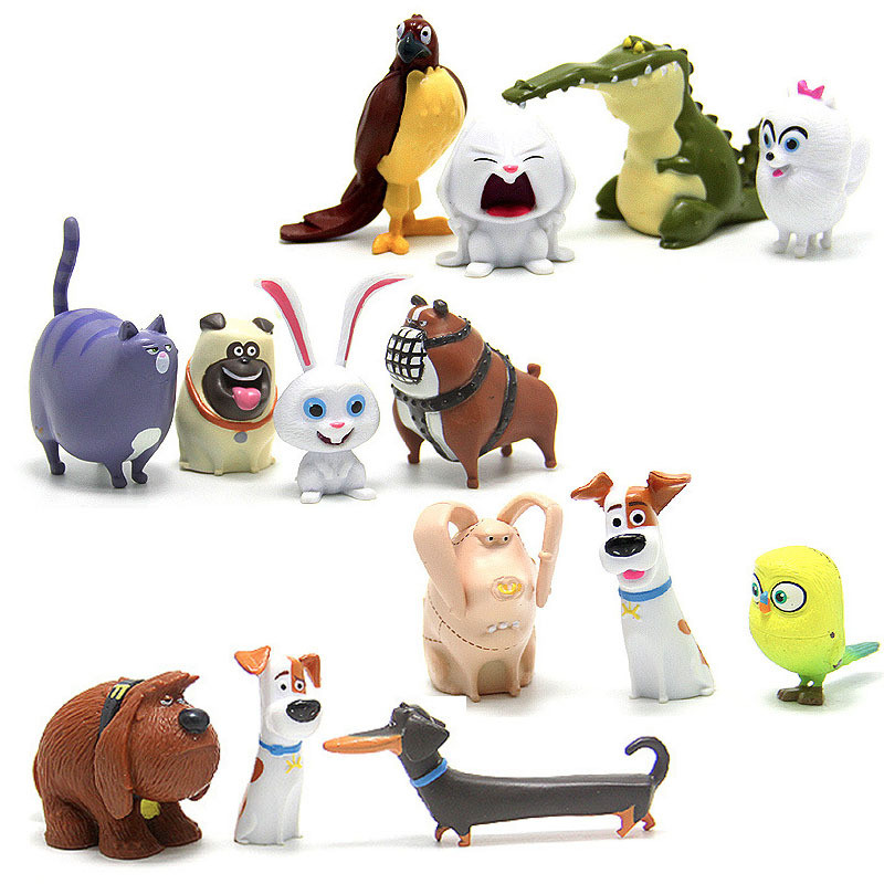 Набір фігурок Таємне життя домашніх тварин RESTEQ. Ігрові фігурки з мультфільму Таємне життя свійських тварин 14 шт. Іграшки The