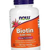 Біотин Now Biotin 5,000 mcg 120 капс