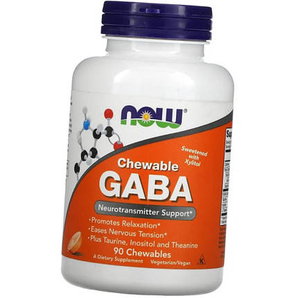 Габа NOW GABA Chewable 90 жувальних таб, фото 2
