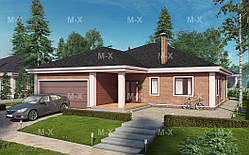 MS-012. Сучасний одноповерховий будинок із гаражем