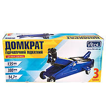 Домкрат підкатний гідравлічний 3 тонни Vitol 135-380 мм, фото 6