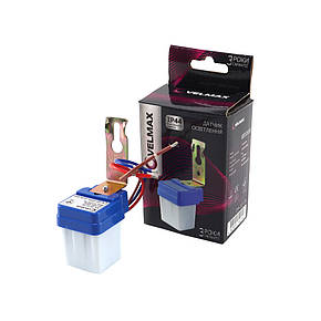 Датчик світла VELMAX V-LCS-70 AC220-240V 6A (ST301) фотореле, фото 1