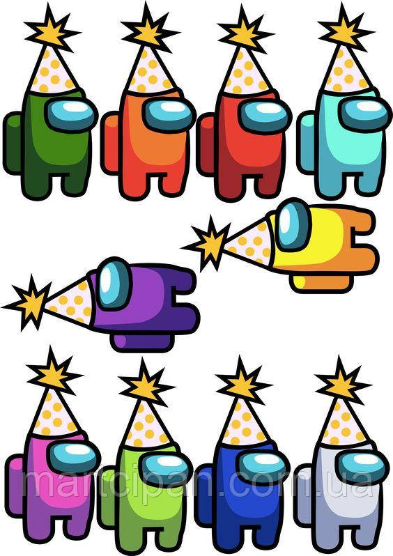 Амонгасики вафельна картинка на торт, топери, фото 1