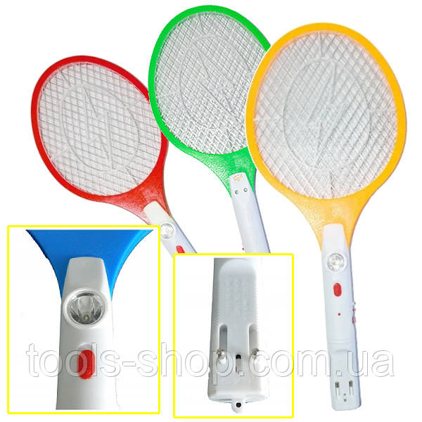 Електромухобійка ракетка LTD-009 (Акумулятор + ліхтар), фото 1