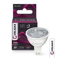 LED лампа VELMAX V-MR16 6W 12V GU5,3 4100K 540Lm, лампа светодиодная