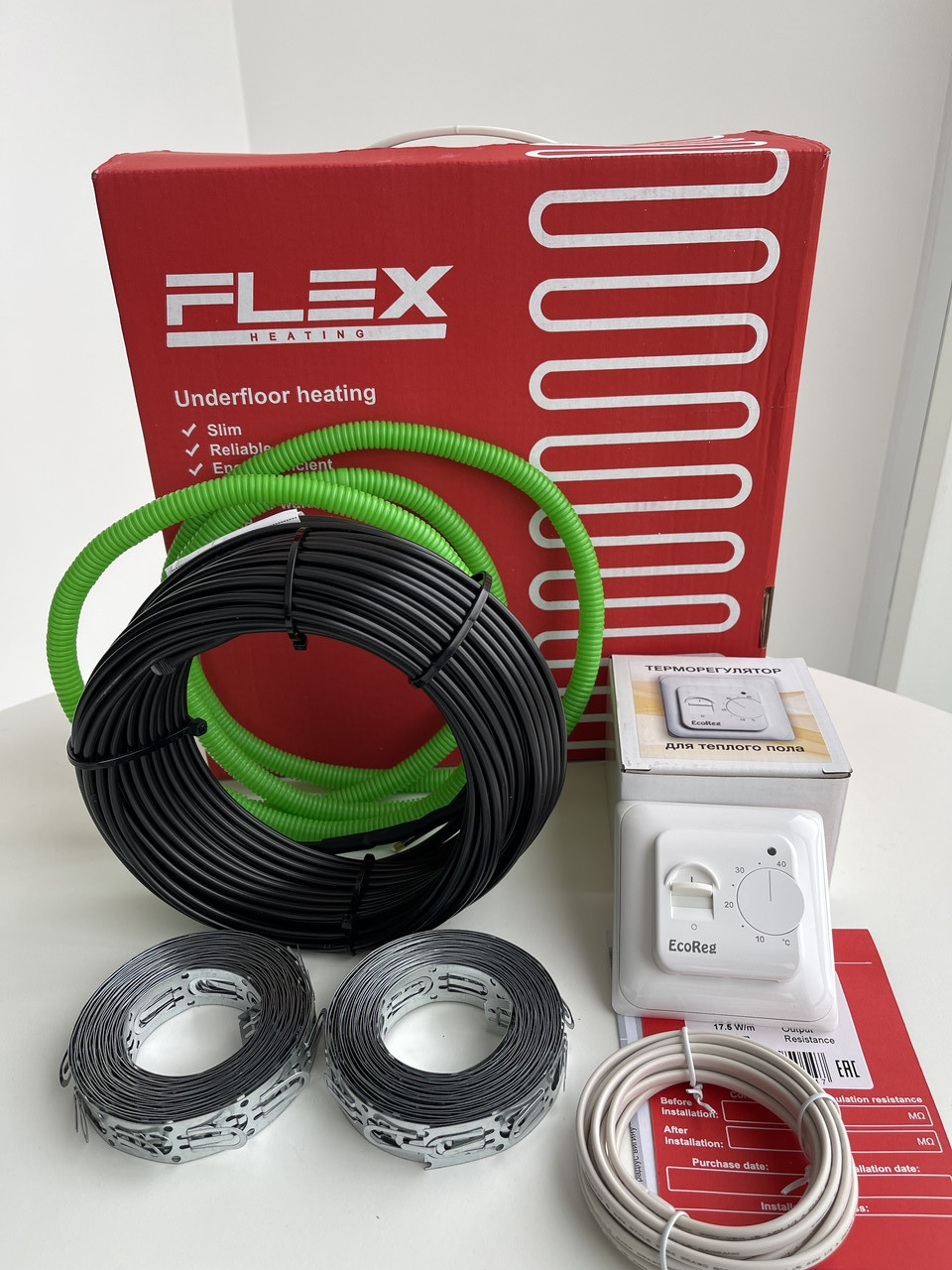 2 m2 Teплый пол электрический Flex 20 нагревательный кабель 4мм - фото 1 - id-p1493466811