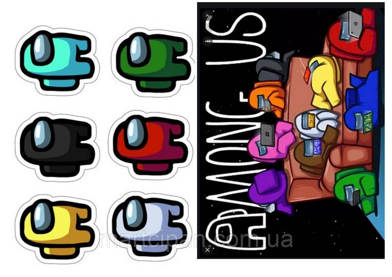 Амонгасики вафельна картинка на торт, топери, фото 1