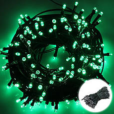 Новогодняя гирлянда 100 LED,Зеленый , Длина 8 Метров голдшоп, фото 2