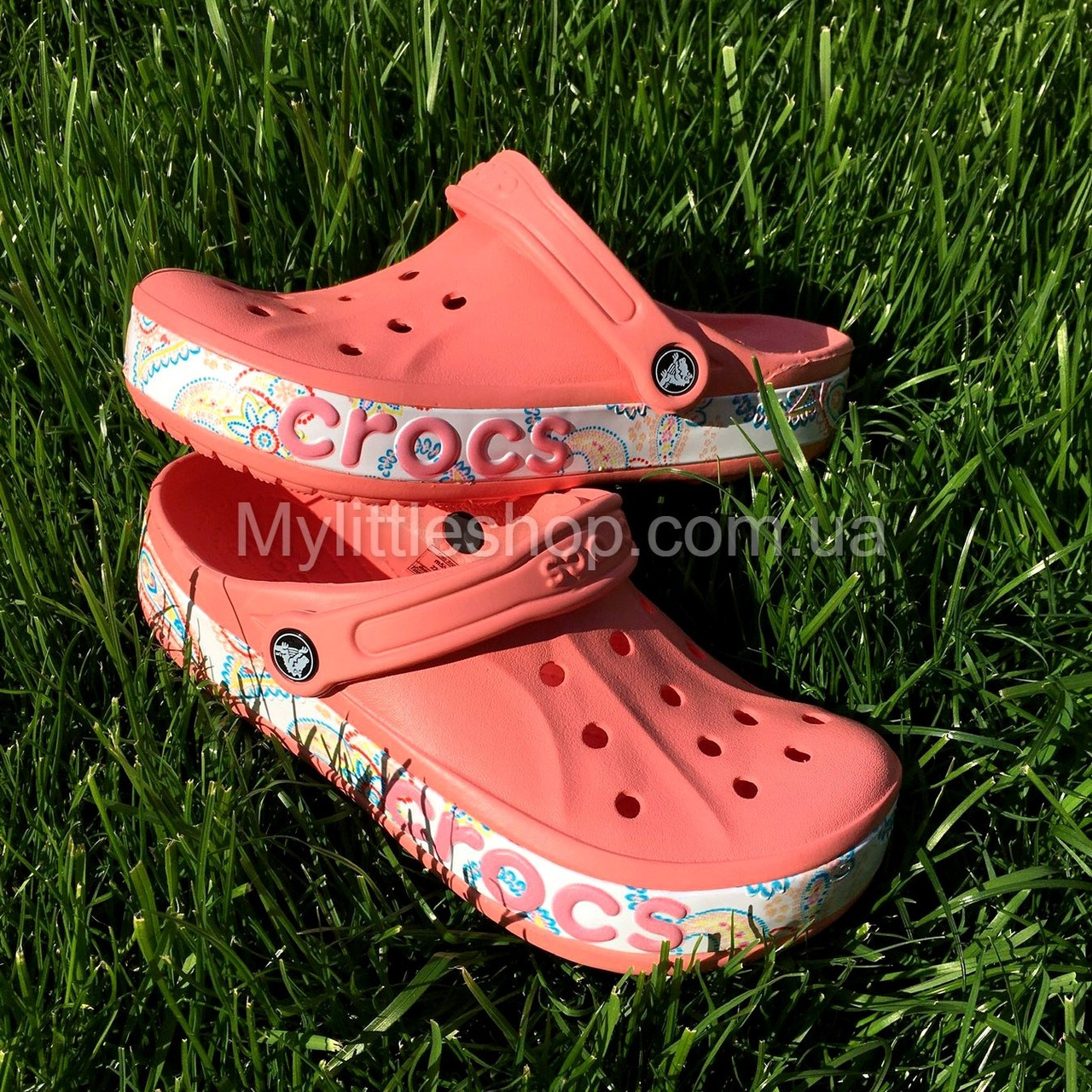 Сабо Crocs Bayaband Bandana Clog 37 р 23.2-24 см Рожеві з персиковим 206233-682-M5/W7 BLOSSOM