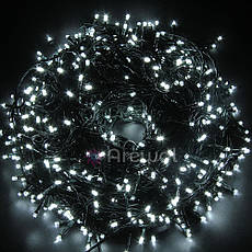 Новорічна гірлянда 300 LED, IP44, Довжина 24 М, Білий холодний світ, фото 3