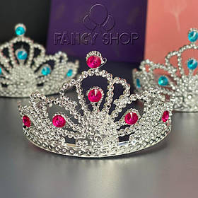 Корона "Принцеса. Квітка", срібна, мікс, Корона пластиковая "Принцесса. Цветок"