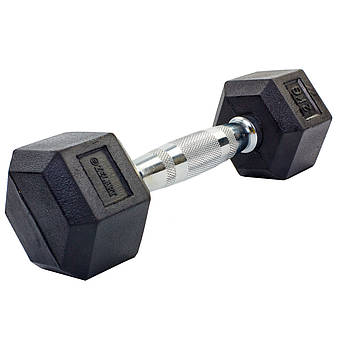 Гантель 2 кг цільна шестигранна гексагональна Zelart, фото 1