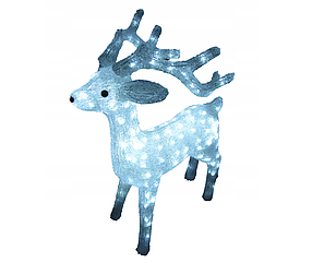 Новорічна акрилова статуя олень середній RENIFER, що Світяться новорічні олені 160 LED