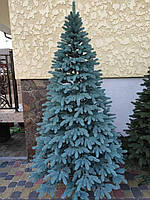 Литая елка Премиум 2.50 м. голубая,Елочка из пластика искусственная, новогоднее пышное дерево,ель