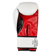 Боксерські рукавички Benlee CARLOS 10oz /PU/біло-чорно-червоні, фото 5