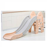 Гірка дитяча Bambi WM19003-8 | Гірка Сіро-персикова, фото 4