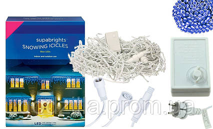 Новорічна гірлянда Бахрома 200 LED, Блакитний світло 10 м