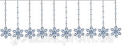 Новорічна гірлянда "Сніжинки" 100 LED, 4 Метри